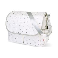 Torba w kolorze biało-szarym - (S)38 x (W)30 x (G)16 cm. Szare torby podróżne w paski, z bawełny. W wyprzedaży za 169,95 zł.