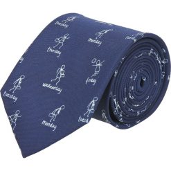 Krawaty męskie: krawat platinum granatowy classic 258