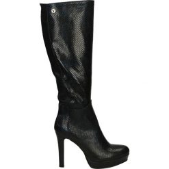 Buty zimowe damskie: Kozaki ocieplane - 1329 PIT BLU
