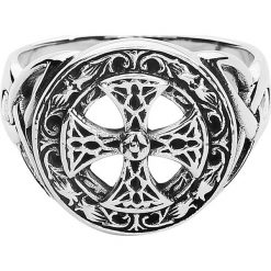EtNox Magic and Mystic Silver Celtic Cross Pierścień standard. Szare sygnety męskie marki etNox Magic and Mystic. Za 99,90 zł.
