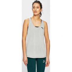 Puma - Top. Szare topy damskie marki Puma, s, z poliesteru, z okrągłym kołnierzem. Za 89,90 zł.