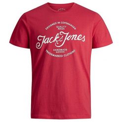 Jack&Jones Męska Koszula Jornewraffa Tee Ss Crew Neck Noos Scarlet (Rozmiar Xs). Czerwone koszule męskie marki Jack&Jones, xs. W wyprzedaży za 38,00 zł.