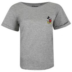 Disney Koszulka Damska Xl Szary. Szare koszulki damskie Disney, xl, z aplikacjami, z materiału, bez kołnierzyka. Za 64,00 zł.