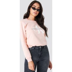 Calvin Klein Bluza Monogram Logo - Pink. Różowe bluzy rozpinane damskie Calvin Klein, z dzianiny. Za 404,95 zł.