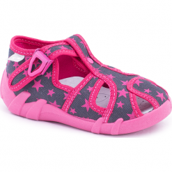 Kapcie. Niebieskie kapcie dziewczęce SHOES 7. Za 49,90 zł.