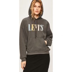 Levi's - Bluza. Szare bluzy damskie Levi's®, s, z nadrukiem, z bawełny, bez rękawów, z kapturem. Za 279,90 zł.