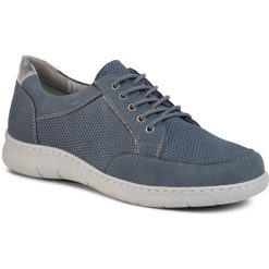 Półbuty GO SOFT - WI23-TIARA-01 Denim. Niebieskie półbuty damskie GO SOFT, bez wzorów, ze skóry, bez obcasa, na płaskiej podeszwie, bez zapięcia. Za 159,99 zł.
