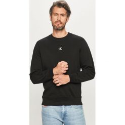 Calvin Klein Jeans - Bluza. Białe bluzy męskie Calvin Klein Jeans, s, z nadrukiem, z bawełny, z okrągłym kołnierzem, bez rękawów, bez kaptura. Za 359,90 zł.