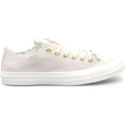 Converse Chuck Taylor All Star Scallop Tenisówki Biały Beżowy. Brązowe trampki i tenisówki damskie Converse, bez wzorów, ze skóry, bez zapięcia. Za 378,95 zł.