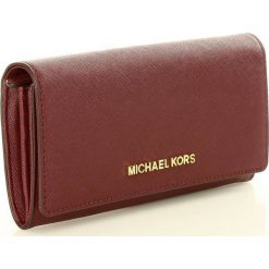 Markowy portfel MICHAEL KORS - BURGUNDY. Czerwone portfele damskie Michael Kors, bez wzorów, ze skóry. Za 599,00 zł.