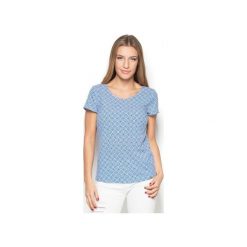 Bluzka K411 Wzór 38. Szare bluzki damskie marki KATRUS, s, bez wzorów, z tkaniny, bez kołnierzyka, z krótkim rękawem. Za 119,00 zł.