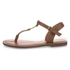 Tom Tailor Sandały Damskie 38 Brązowy. Pomarańczowe sandały damskie Tom Tailor, bez wzorów, bez obcasa, na klamry. Za 216,00 zł.
