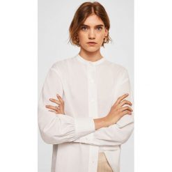 Mango - Koszula Coco3. Białe bluzki damskie marki Mango, s, z bawełny, ze stójką, z długim rękawem. W wyprzedaży za 69,90 zł.