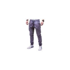 Joggery męskie: SPODNIE MĘSKIE JOGGERY P241 – SZARE