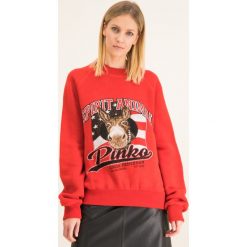 Bluza Pinko LUCIA HEFFERNAN Citrine 20201 PHEFF 1N12NY 8102. Czerwone bluzy damskie Pinko, s, bez wzorów, z wiskozy, bez rękawów, bez kaptura. W wyprzedaży za 539,00 zł.