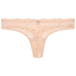 Stringi Emporio Armani Underwear 162468 CC204 03050. Brązowe stringi damskie Emporio Armani Underwear, l, bez wzorów, z elastanu. W wyprzedaży za 89,00 zł.