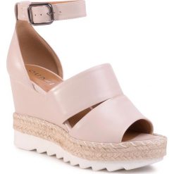 Espadryle QUAZI - QZ-15-04-000588 103. Brązowe espadryle damskie QUAZI, bez wzorów, ze skóry, bez obcasa, na obcasie. W wyprzedaży za 269,00 zł.