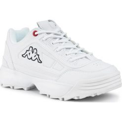 Sneakersy KAPPA - Raven Nc 242782 White 1010. Białe półbuty damskie Kappa, na co dzień, bez wzorów, ze skóry ekologicznej, bez obcasa, bez zapięcia. Za 159,00 zł.
