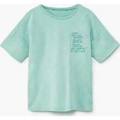 Mango Kids - T-shirt dziecięcy South 110-164 cm. Szare t-shirty męskie marki Mango Kids, z nadrukiem, z bawełny. Za 49,90 zł.