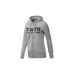 Bluzy Reebok Sport Bluza z kapturem CrossFit Full Zip. Szare bluzy sportowe damskie Reebok Sport, s, z kapturem. Za 279,00 zł.