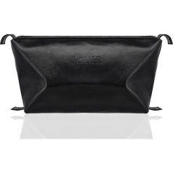 Elegancka skórzana kosmetyczka męska SOLIER PERTH. Czarne kosmetyczki męskie Solier, bez wzorów, ze skóry, eleganckie. Za 159,00 zł.