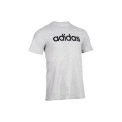 Koszulka krótki rękaw Gym & Pilates Linear 500 męska. Szare koszulki męskie marki Adidas, xl, bez wzorów, z bawełny, bez kołnierzyka, z krótkim rękawem, krótkie. W wyprzedaży za 54,99 zł.