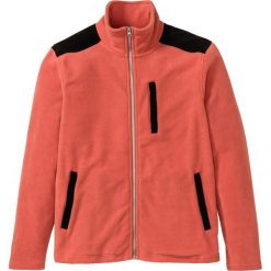 Bluza rozpinana z polaru bonprix pomarańczowy. Czerwone bluzy męskie bonprix, s, bez wzorów, z polaru, z kontrastowym kołnierzykiem, bez rękawów, bez kaptura. Za 84,99 zł.