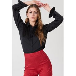 Koszule damskie: NA-KD Trend Satynowa koszula – Black