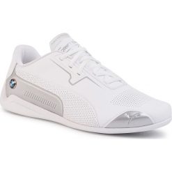 Buty PUMA - BMW MMS Drift Cat 8 339934 02 Puma White/Puma Silver. Białe buty sportowe męskie Puma, ze skóry ekologicznej, bez zapięcia, do biegania. W wyprzedaży za 379,99 zł.