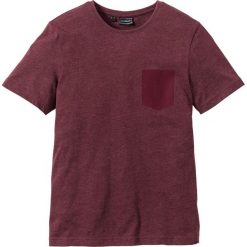 T-shirty męskie: T-shirt Slim Fit bonprix bordowy melanż