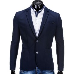 Marynarki męskie: MARYNARKA MĘSKA CASUAL M56 – GRANATOWA