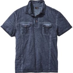 Shirt polo z efektem wytarcia, krótki rękaw bonprix ciemnoniebieski. Niebieskie koszulki męskie bonprix, s, bez wzorów, polo, z krótkim rękawem, krótkie. Za 69,99 zł.