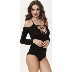 Damskie body Jessa. Szare bluzki body Astratex, w paski, z bawełny. Za 85,99 zł.