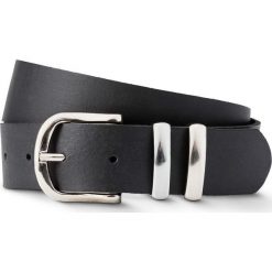 Pasek skórzany "Dustin" bonprix czarny. Czarne paski męskie bonprix, w paski, ze skóry, eleganckie. Za 59,99 zł.