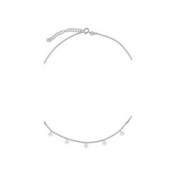 Naszyjniki damskie: Srebrny naszyjnik choker z cyrkoniami
