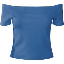 Urban Classics Ladies Off Shoulder Rib Tee Koszulka damska niebieski. Niebieskie bluzki damskie Urban Classics, s, z materiału, z kołnierzem typu carmen, z krótkim rękawem. Za 24,90 zł.