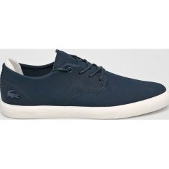 Lacoste - Buty Esparre. Niebieskie buty sportowe męskie Lacoste, ze skóry, na sznurówki. W wyprzedaży za 319,90 zł.