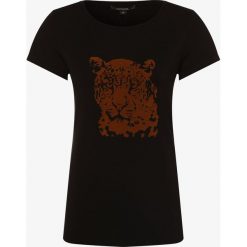 Comma - T-shirt damski, czarny. Czarne t-shirty damskie comma, z nadrukiem, bez kołnierzyka. Za 119,95 zł.