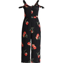 Kombinezony damskie: Topshop FLORAL SPOT FRILL Kombinezon black