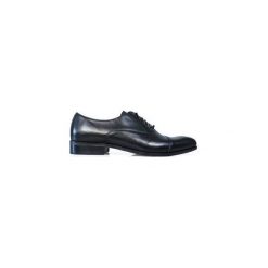 Czarne półmatowe wiedenki/oxfordy T118. Czarne buty wizytowe męskie Modini Moda Męska, ze skóry, bez zapięcia. Za 270,00 zł.