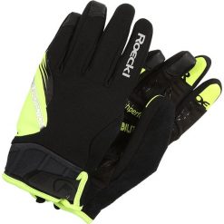 Roeckl Sports RODEN Rękawiczki pięciopalcowe schwarz/gelb. Czarne rękawiczki damskie marki Roeckl Sports, z elastanu. W wyprzedaży za 220,35 zł.