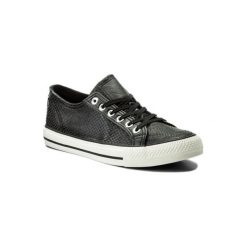 NYLON RED WP40-CZ002. Czarne trampki i tenisówki damskie Nylon Red, bez wzorów, ze skóry ekologicznej, bez zapięcia. Za 69,99 zł.