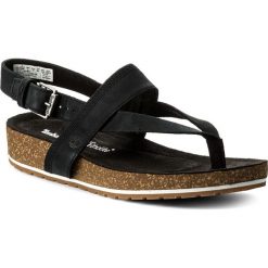 Sandały TIMBERLAND - Malibu Waves Thong A1PGG Black. Czarne klapki damskie Timberland, bez wzorów, ze skóry, bez obcasa. W wyprzedaży za 239,00 zł.
