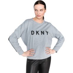 DKNY Bluza Szary. Szare bluzy damskie DKNY, l, z haftami, z elastanu. Za 343,95 zł.