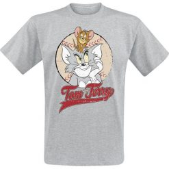 Tom & Jerry Baseball T-Shirt odcienie szarego. Szare t-shirty męskie Tom & Jerry, l, z nadrukiem, z okrągłym kołnierzem. Za 74,90 zł.