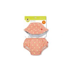 Czapeczki niemowlęce: LÄSSIG Splash & Fun Komplet kapelusz i majteczki do pływania, Sun orange
