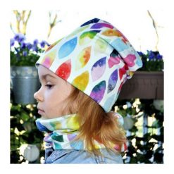 Czapeczki niemowlęce: KOMPLET _ CZAPKA BEANIE + KOMIN _42-50 cm
