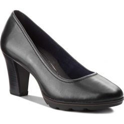 Półbuty TAMARIS - 1-22425-21 Black 001. Czarne półbuty damskie skórzane marki Tamaris, eleganckie, na obcasie. Za 229,90 zł.