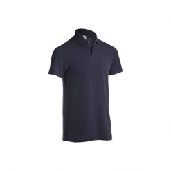 Koszulka polo do golfa 100 męska. Niebieskie koszulki polo marki INESIS, m, z bawełny. Za 19,99 zł.
