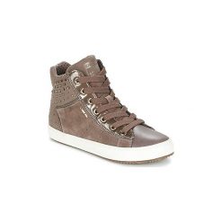 Buty Dziecko Geox J KALISPERA G.E. Brązowe trampki dziewczęce Geox, bez wzorów, bez zapięcia. Za 263,20 zł.
